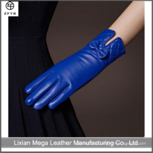 Daily Life Usage und Plain Style Damen Leder Handschuhe mit Bogen